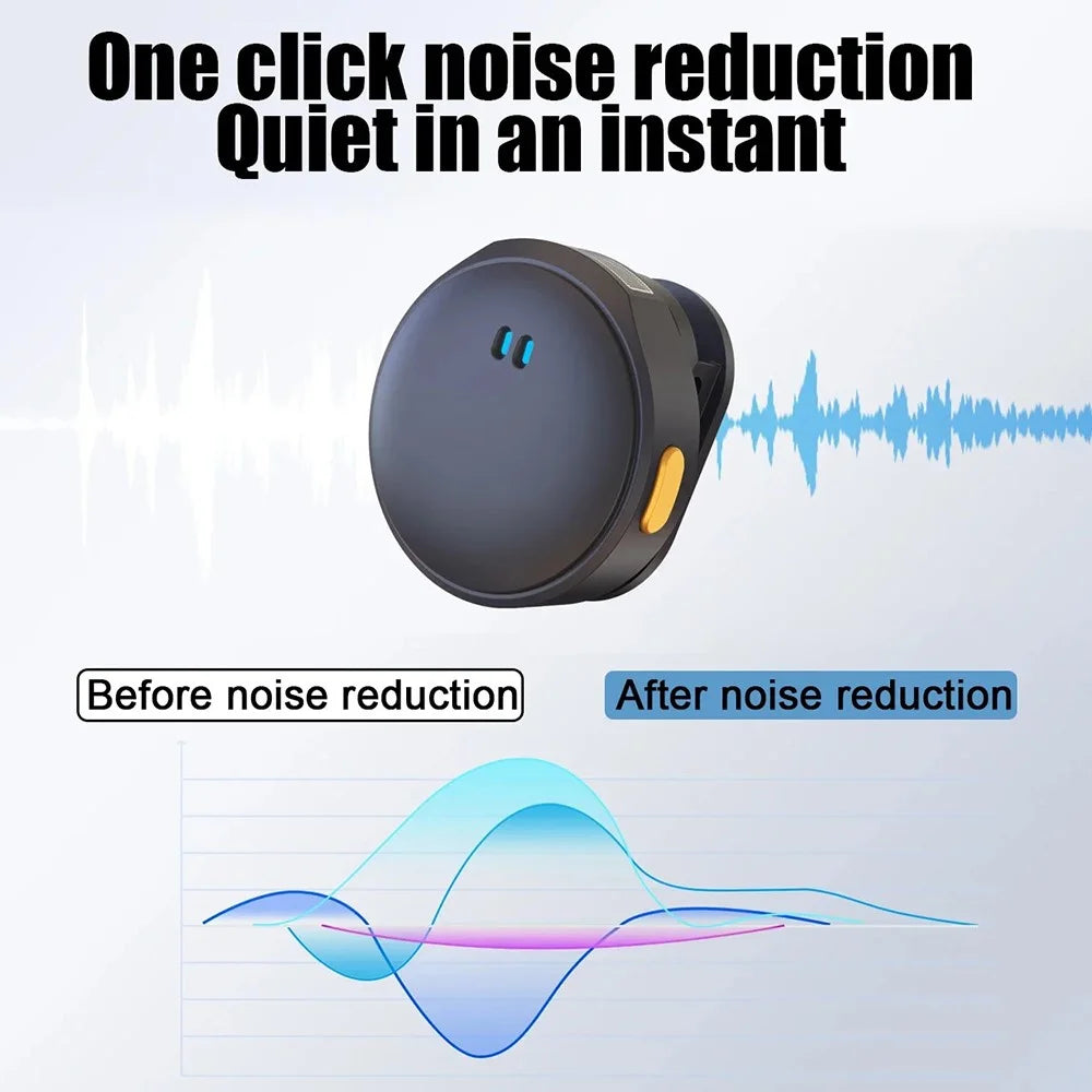 Q8 Outdoor Live Broadcasting Dual Noise Reduction Wireless 2.4G Lavalier Microphone, 2 Mic + 1 Receiver - Type-C Interface - 5