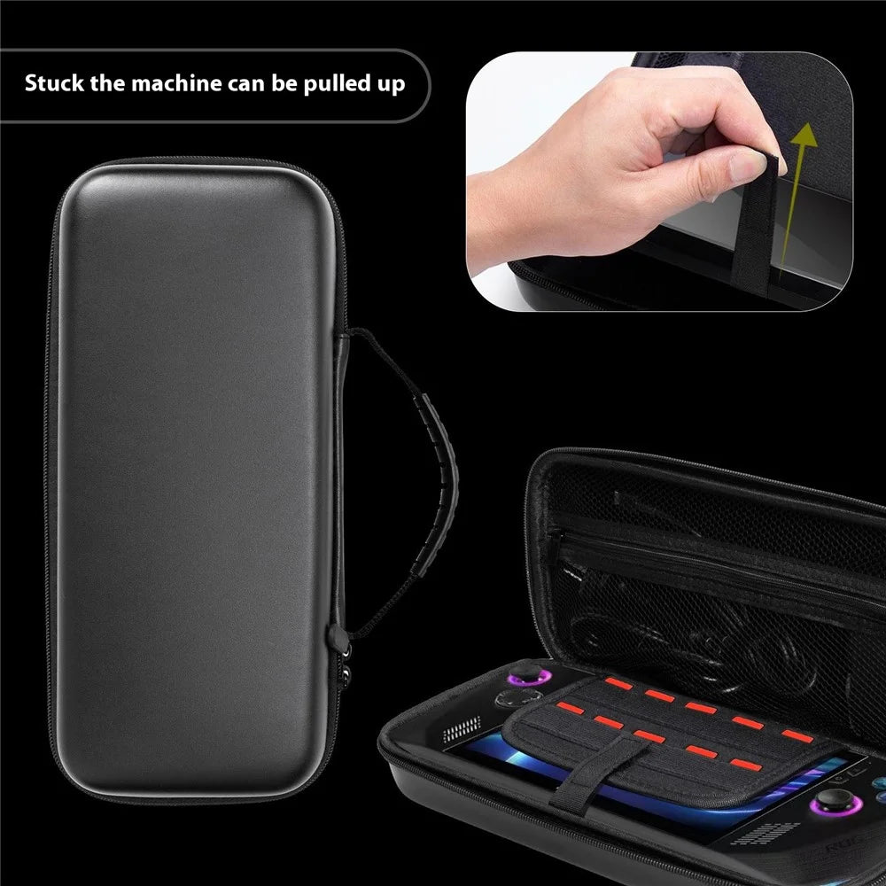 Carrying Case for Asus ROG Ally X Game Console and Accessories Shockproof EVA Handheld Case - Black - 2