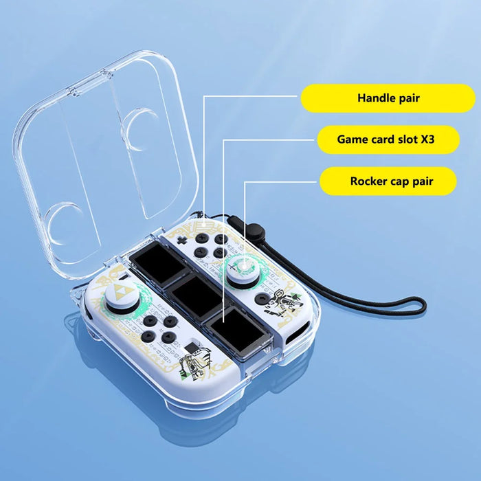 For Nintendo Switch Joy-Con Storage Case Dust-Proof Clear PC Protective Box with Lanyard - 3