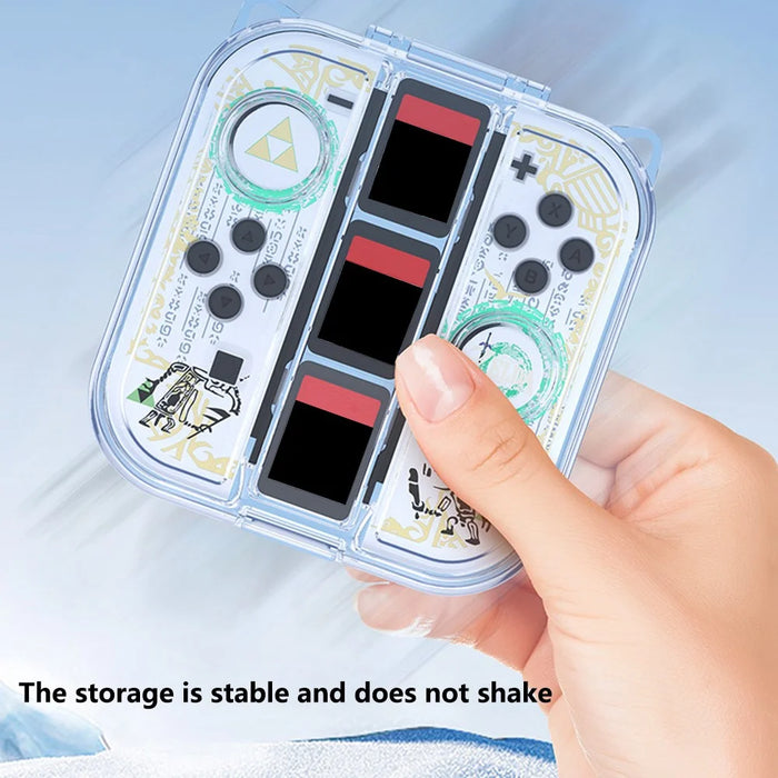For Nintendo Switch Joy-Con Storage Case Dust-Proof Clear PC Protective Box with Lanyard - 6