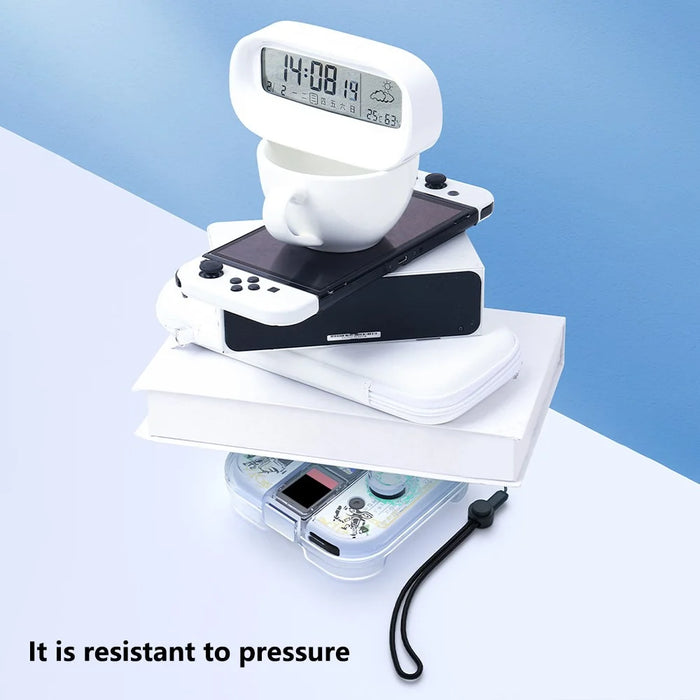 For Nintendo Switch Joy-Con Storage Case Dust-Proof Clear PC Protective Box with Lanyard - 7