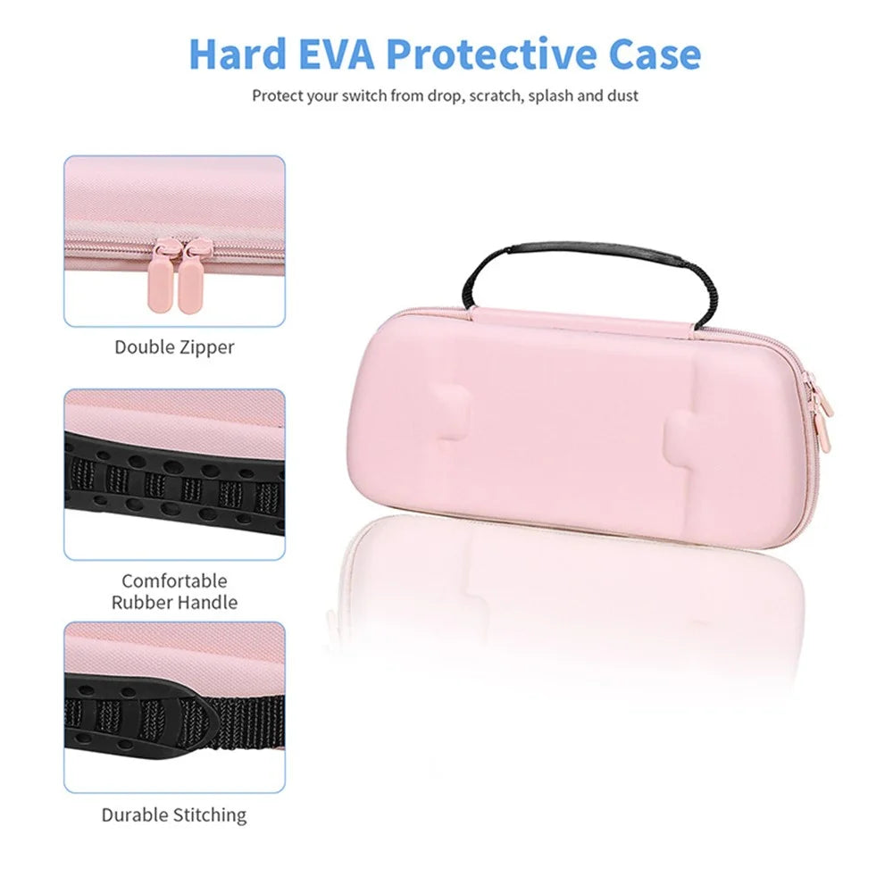 For Asus ROG Ally X Carrying Case Game Console Shockproof Handbag - Pink - 6