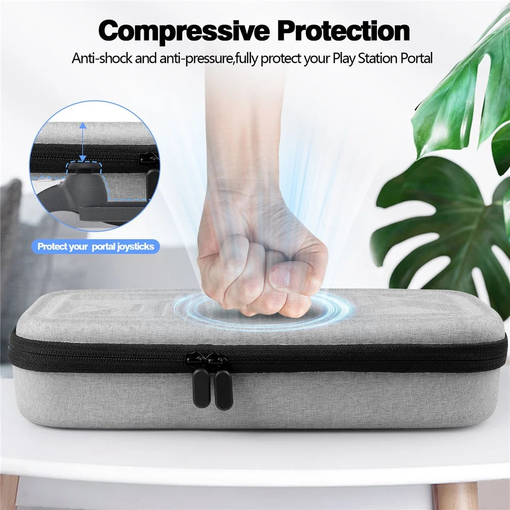 For Sony Playstation Portal EVA Carrying Case Game Console Storage Bag Handbag - 7
