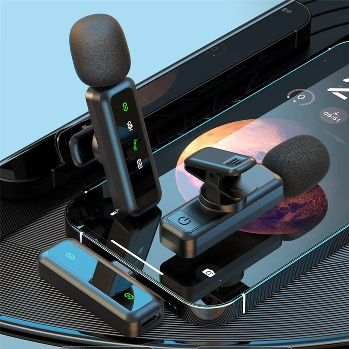 H63 2.4G Wireless Lavalier Microphone for Smartphones Live Streaming Noise Reduction Mic , 1 Transmitter + 1 Receiver - Type C Connector - 4