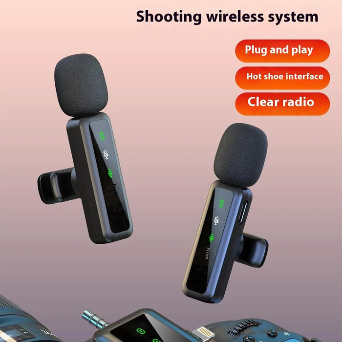 H65 3 In 1 iP  /  Type C  /  3.5mm 2.4G Wireless Lavalier Microphone Noise Reduction Mic , 2 Transmitter + 1 Receiver - 5