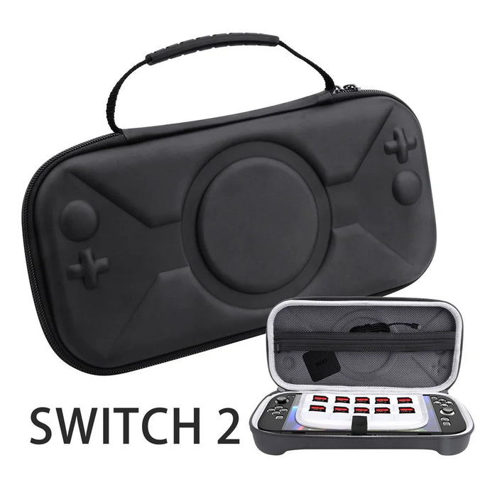 For Nintendo Switch 2 Carrying Case Storage Bag Handheld Leather Texture Game Accessories Organizer Box - 2