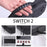 For Nintendo Switch 2 Carrying Case Storage Bag Handheld Leather Texture Game Accessories Organizer Box - 6
