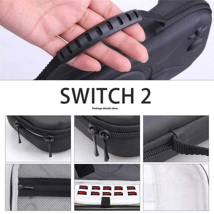 For Nintendo Switch 2 Carrying Case Storage Bag Handheld Leather Texture Game Accessories Organizer Box - 6