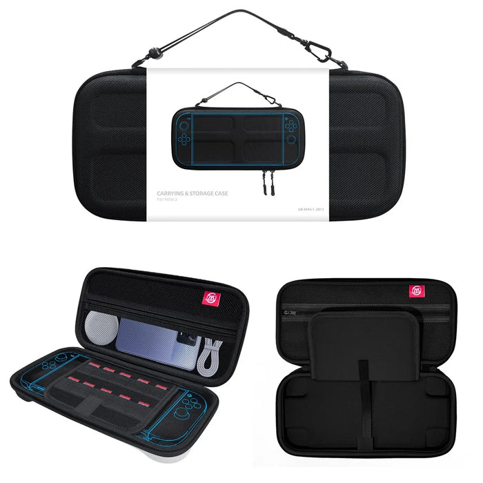 JYS JYS-NS2282 For Nintendo Switch 2 Game Console Portable Carrying Case Game Cards Storage EVA Zipper Bag - 3