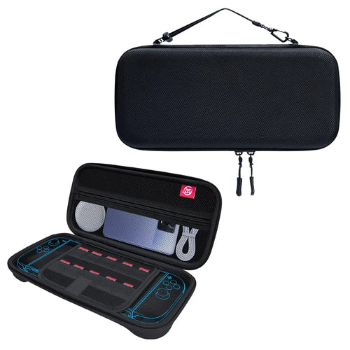 JYS JYS-NS2283 For Nintendo Switch 2 Game Console Carrying Case EVA Protective Storage Bag with Game Card Slots - Black - 1