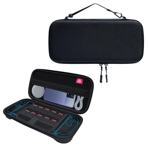 JYS JYS-NS2283 For Nintendo Switch 2 Game Console Carrying Case EVA Protective Storage Bag with Game Card Slots - Black - 1