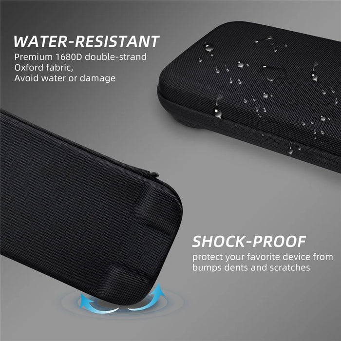JYS JYS-NS2283 For Nintendo Switch 2 Game Console Carrying Case EVA Protective Storage Bag with Game Card Slots - Black - 5