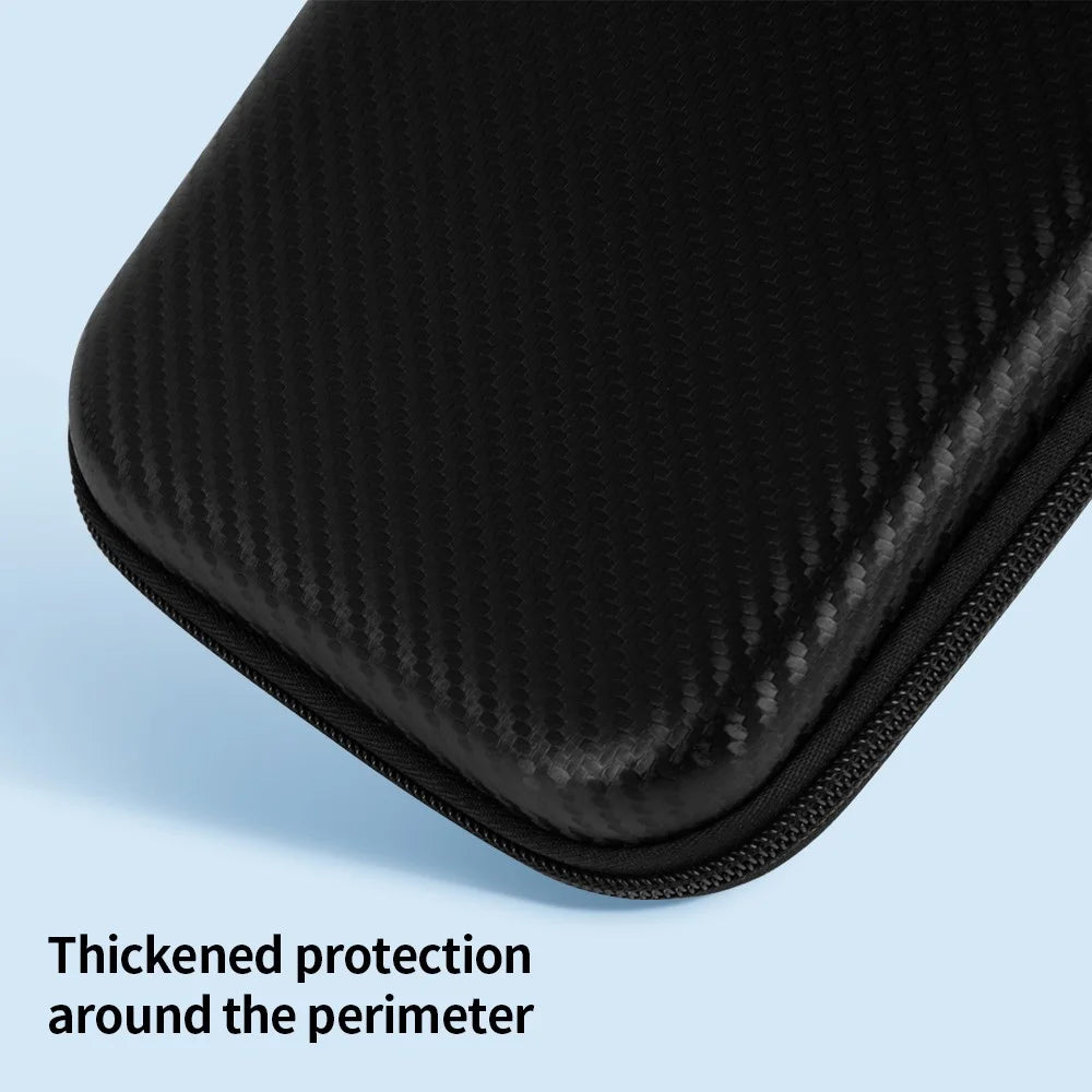 For Nintendo Switch 2 Storage Case Carbon Fiber Portable Carrying Bag with Detachable Handle - 3