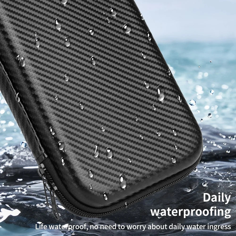 For Nintendo Switch 2 Storage Case Carbon Fiber Portable Carrying Bag with Detachable Handle - 4