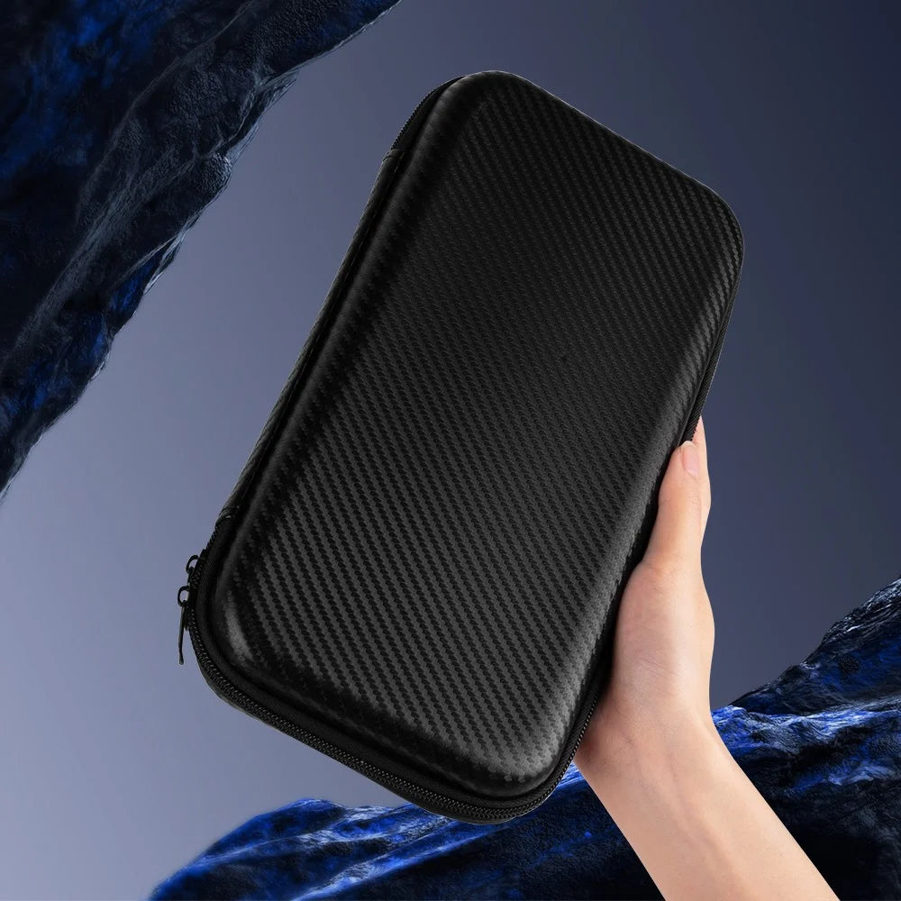 For Nintendo Switch 2 Storage Case Carbon Fiber Portable Carrying Bag with Detachable Handle - 7