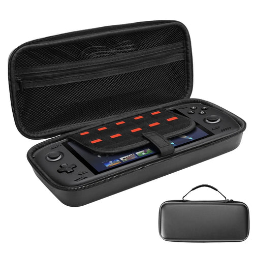 For AYN Odin 2 Portable Storage Bag Game Console Carrying Case EVA Shockproof with Handle Strap  /  Mesh Pocket - 1