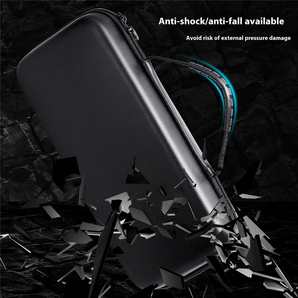 For AYN Odin 2 Portable Storage Bag Game Console Carrying Case EVA Shockproof with Handle Strap  /  Mesh Pocket - 2