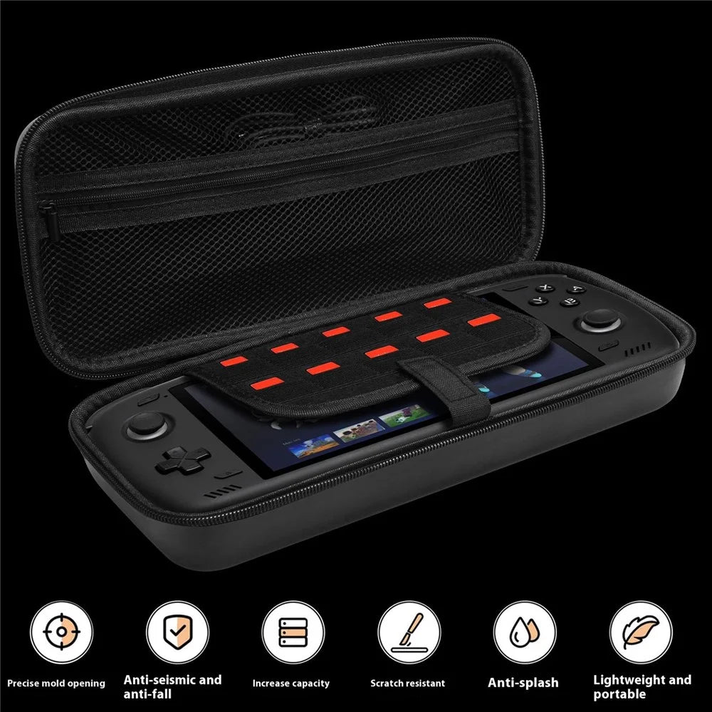 For AYN Odin 2 Portable Storage Bag Game Console Carrying Case EVA Shockproof with Handle Strap  /  Mesh Pocket - 3