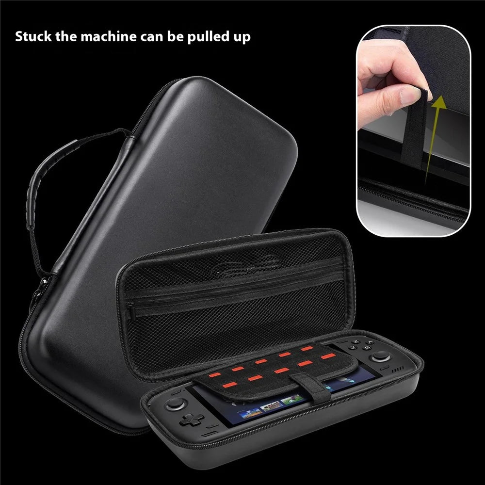 For AYN Odin 2 Portable Storage Bag Game Console Carrying Case EVA Shockproof with Handle Strap  /  Mesh Pocket - 7