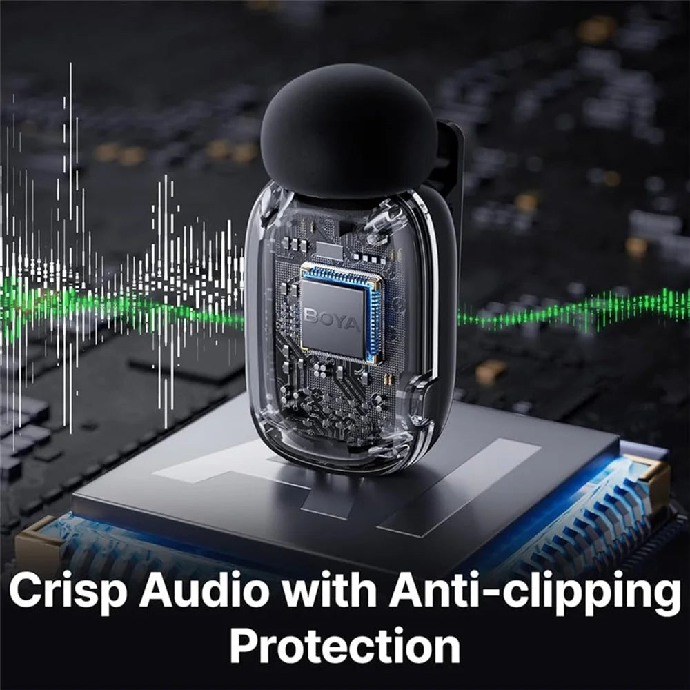 BOYA Mini-05 Wireless Lavalier Microphone Mini AI Noise Reduction Voice Changer Mic, 2 Transmitters + 1 USB-C Receiver - 7
