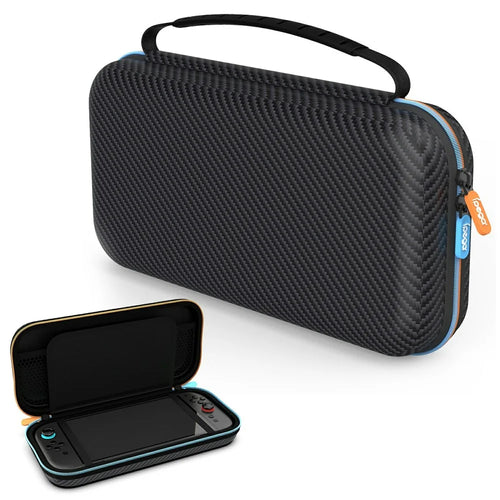 IPEGA PG-SW2005A For Nintendo Switch 2 Carrying Case Carbon Fiber Texture Hard Shell Storage Bag - 1