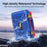 STARTRC GAMES For Nintendo Switch 2 Storage Case ABS Waterproof Portable Carrying Box with Shoulder Strap - Orange  /  Blue - 4