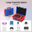STARTRC GAMES For Nintendo Switch 2 Storage Case ABS Waterproof Portable Carrying Box with Shoulder Strap - Orange  /  Blue - 7