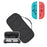 For Nintendo Switch 2 Console Storage Case EVA Leather Bag with Controller Protective Cover - Black + Blue / Red - 1