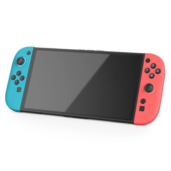For Nintendo Switch 2 Console Storage Case EVA Leather Bag with Controller Protective Cover - Black + Blue / Red - 2