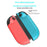 For Nintendo Switch 2 Console Storage Case EVA Leather Bag with Controller Protective Cover - Black + Blue / Red - 4