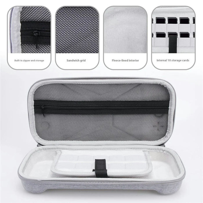 For Nintendo Switch 2 EVA + Snowflake Fabric Storage Case with Controller Protective Cover - Grey+White - 7