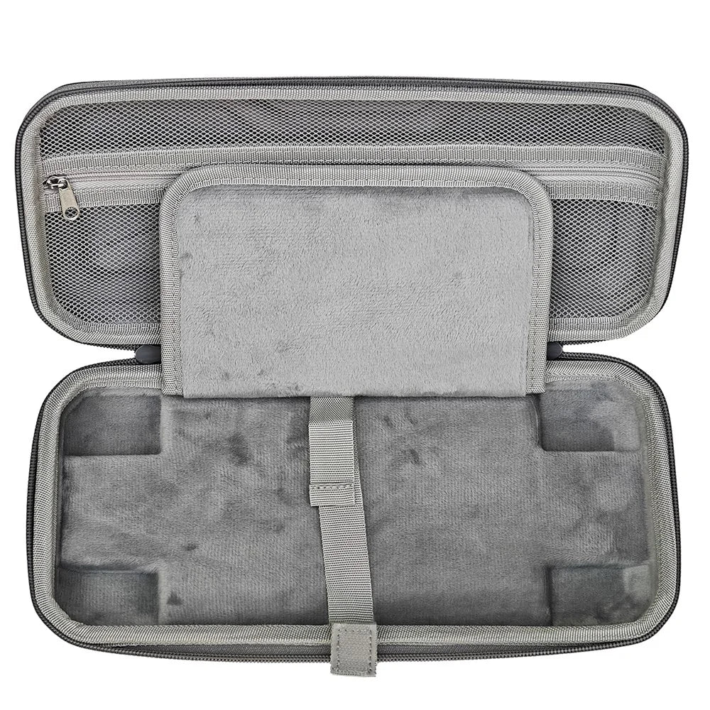 For Nintendo Switch 2 Console Mecha Style EVA Carrying Case with Cable Tie Joystick Caps Set - Gradient Pink - 4