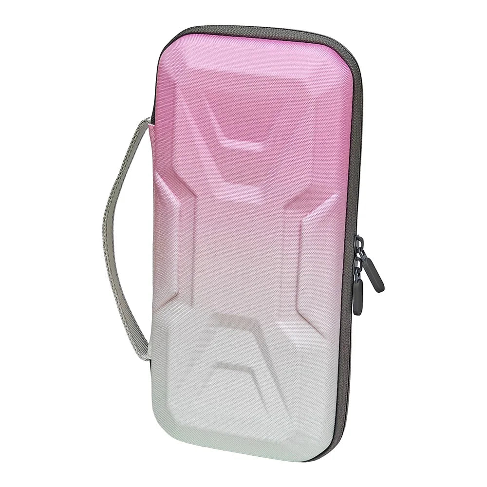 For Nintendo Switch 2 Console Mecha Style EVA Carrying Case with Cable Tie Joystick Caps Set - Gradient Pink - 7