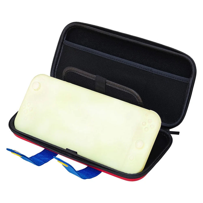For Nintendo Switch 2 Portable Carrying Bag Cable Management Silicone Tie Joystick Caps Set - Red - 2