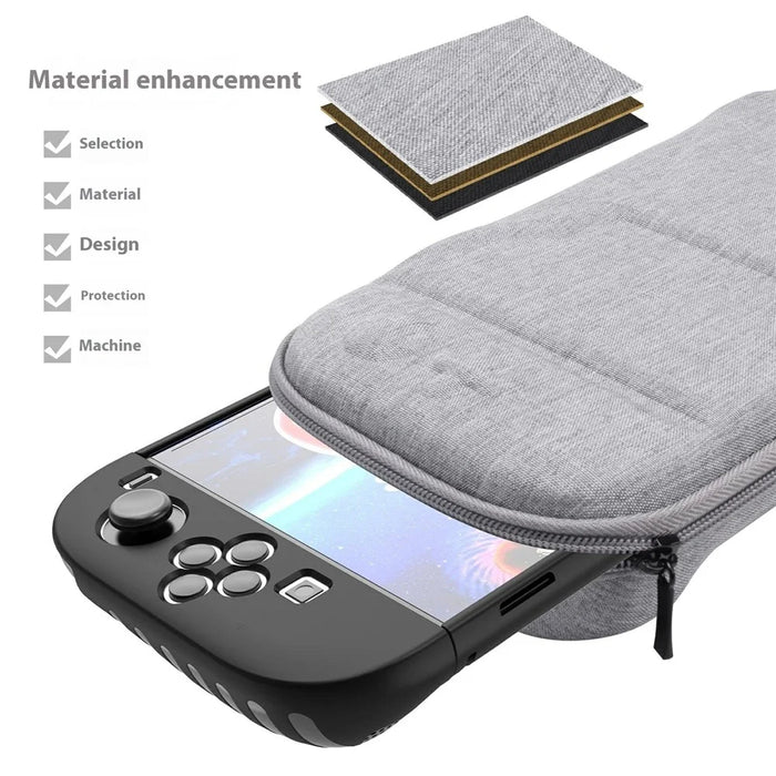 For Nintendo Switch 2 EVA Snowflake Fabric Handheld Carrying Case Shock Resistant Storage Bag - 3