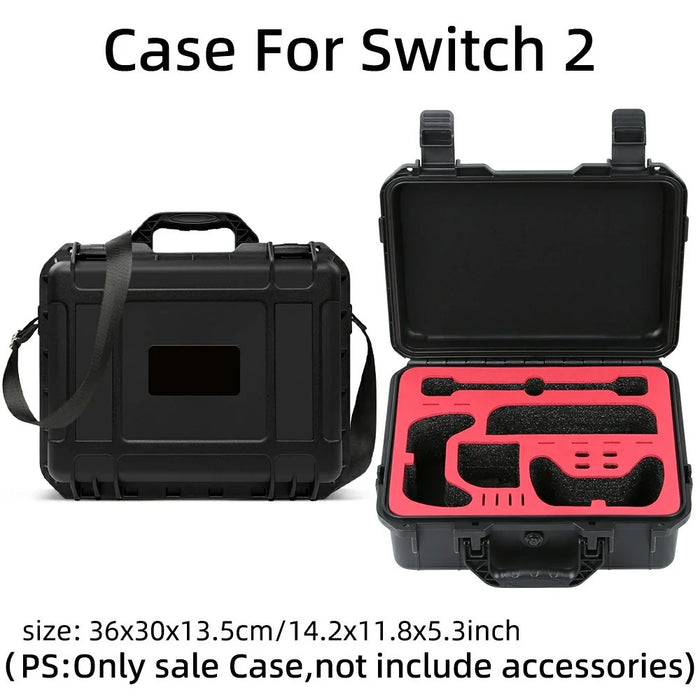 For Nintendo Switch 2 Protective Hard Shell Carrying Case Shock Absorbing Portable Game Console Storage Box - 2