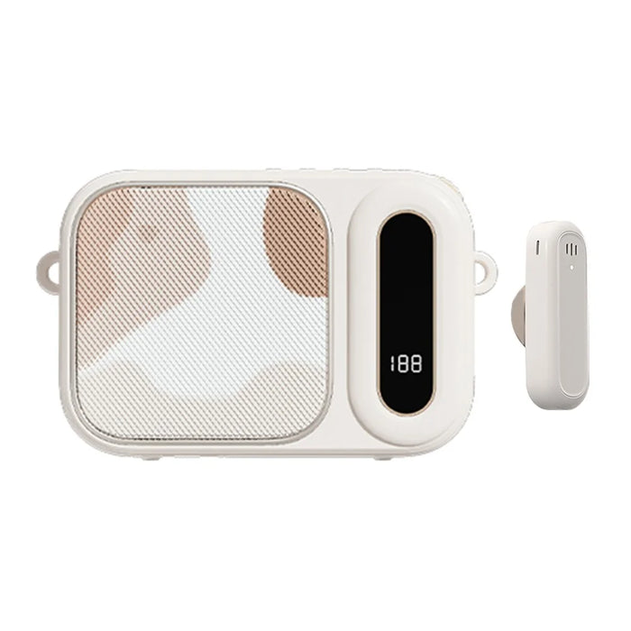 WK-01 Wireless Lavalier Microphone Bluetooth-Compatible Speaker Sound Amplifier for Teachers Meetings Performances - White - 1