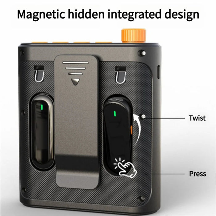 M29 Magnetic Wireless Clip-on Dual Microphone Portable Sound Amplifier for Teaching / Conferences / Performances - Black - 4