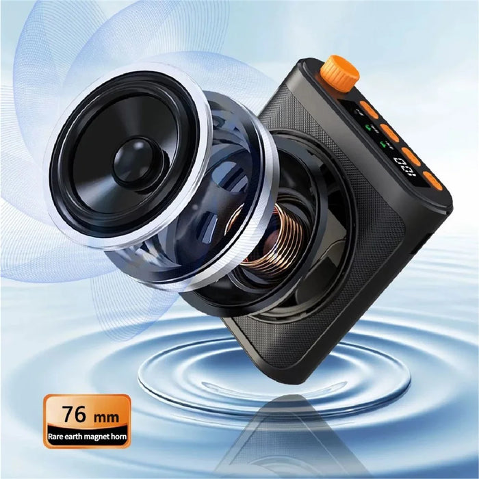 M29 Magnetic Wireless Clip-on Dual Microphone Portable Sound Amplifier for Teaching / Conferences / Performances - Black - 5