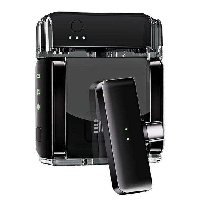 S51 Wireless Lavalier Microphone with Digital Display Charging Case AI Noise Reduction Clip On Mic, 2 Mic + 2 Receiver - 2