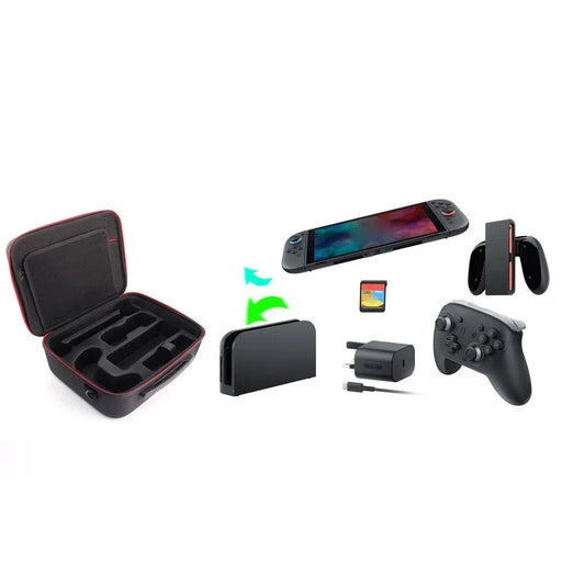 DOBE TNS-5179 For Nintendo Switch 2 Game Console Carrying Case EVA Zipper Storage Bag with Shoulder Strap - 2