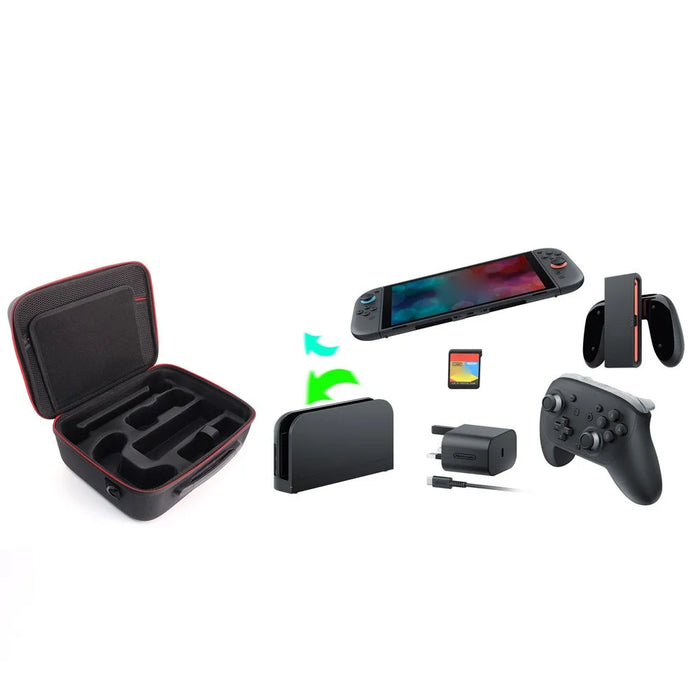 DOBE TNS-5179 For Nintendo Switch 2 Game Console Carrying Case EVA Zipper Storage Bag with Shoulder Strap - 2