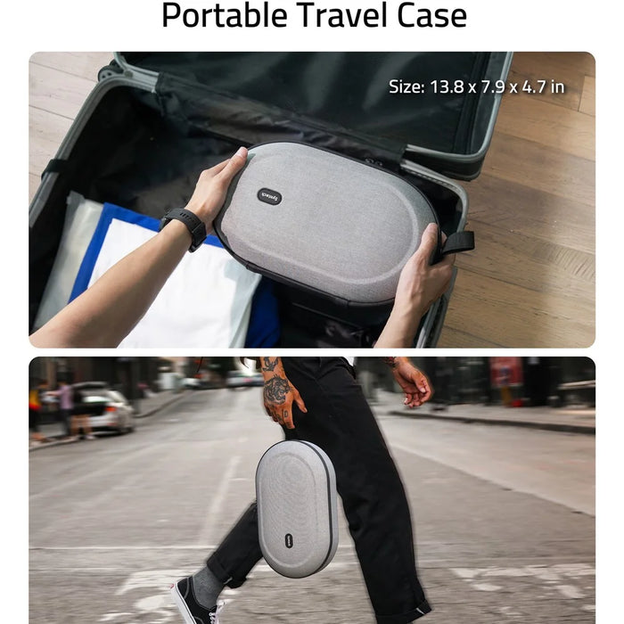 SYNTECH Size M Storage Case for Meta Quest 3S / Quest 3 / Quest 2 / Apple Vision Pro / Pico 4 / Pico 4 Ultra VR Headset Carrying Bag - Grey - 6