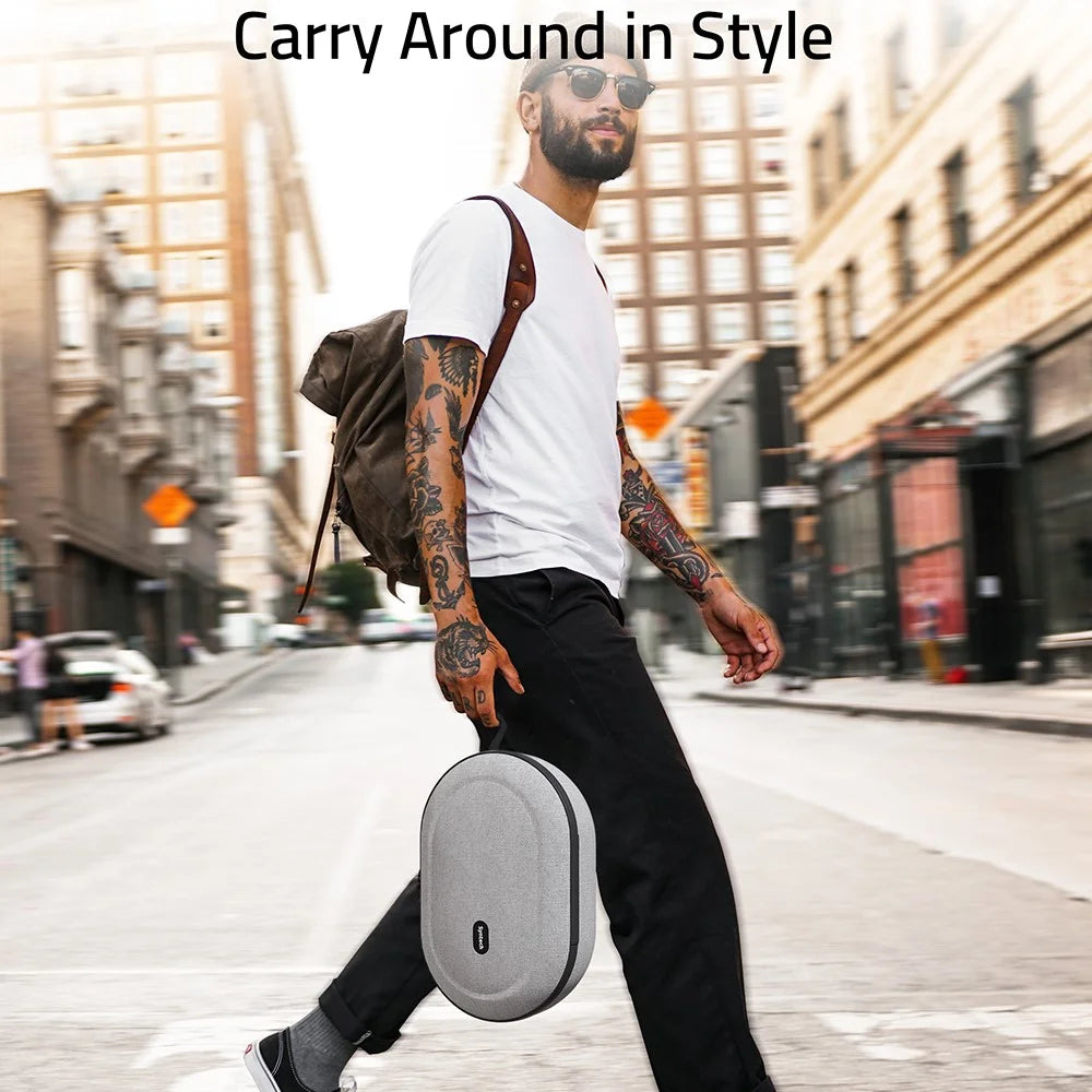 SYNTECH Size S Storage Case for Meta Quest 3S  /  Quest 3  /  Quest 2 VR Headset EVA Hard Shell Carrying Bag - Grey - 5