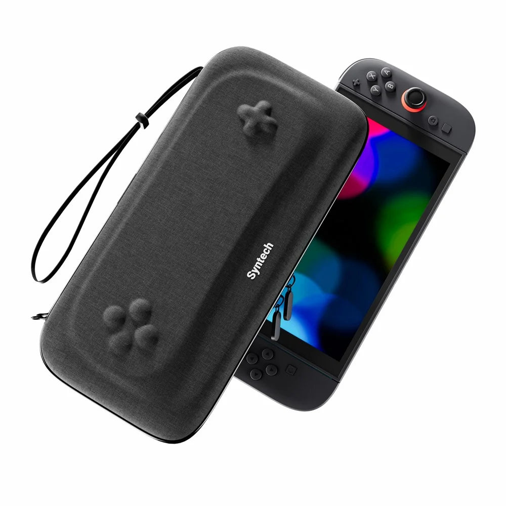 SYNTECH For Nintendo Switch 2 Carrying Case Game Cards Organizer Hard Shell Travel Storage Bag - Black - 1