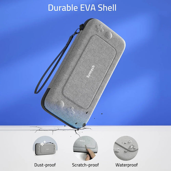 SYNTECH For Nintendo Switch  /  Switch OLED Carrying Case with 10 Game Card Slots Organizer Storage Bag - Grey - 5