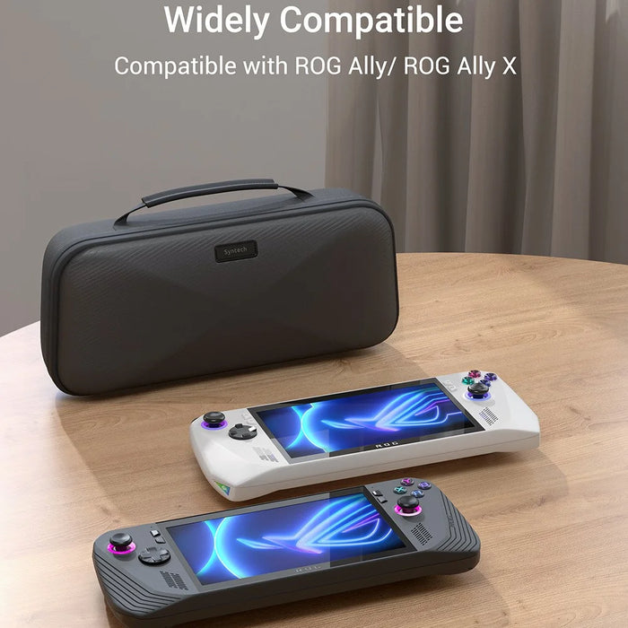 SYNTECH For ROG Ally  /  ROG Ally X Hard Carrying Case Built-in Foldable Stand Protective Storage Bag - Black - 7