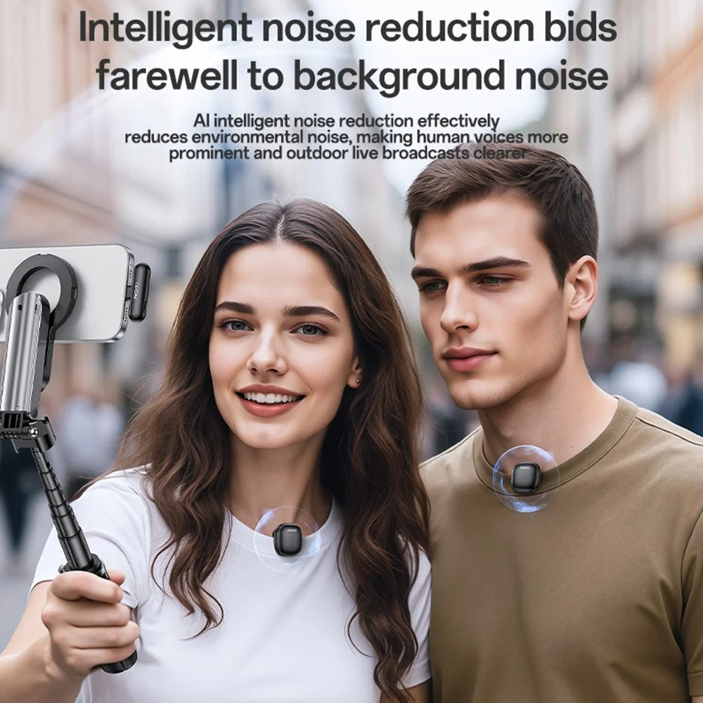 YESIDO KR21 Type C Plug AI Noise Cancelling Lavalier Microphone Low Latency Wireless Lapel  Mic - 3