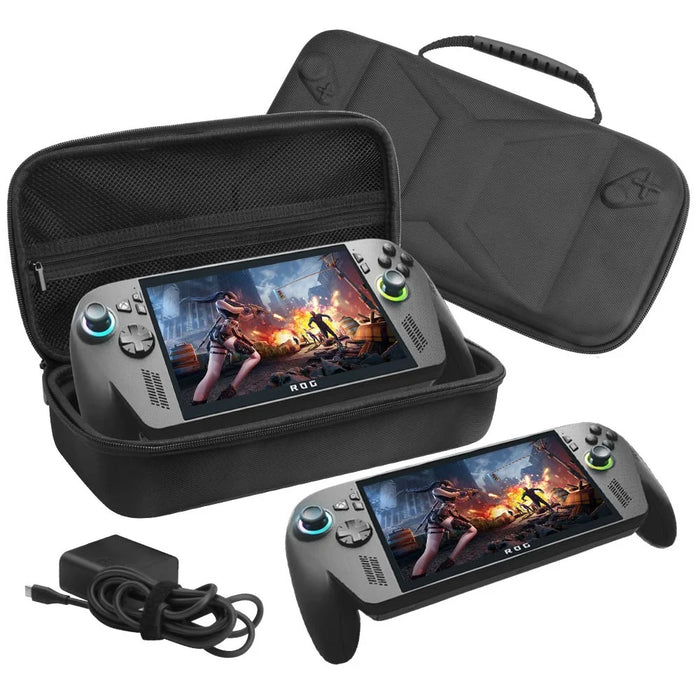 Handheld EVA Storage Bag for Asus ROG Xbox Ally X (2025) / Ally (2025) Game Console Carrying Case with Silicone Cable Straps - 2