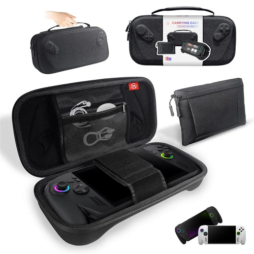JYS-X158 For Asus ROG Xbox Ally X (2025) / Ally (2025) Handheld Console Storage Bag Waterproof Shockproof Protective Case with Detachable Accessory Pouch - 1